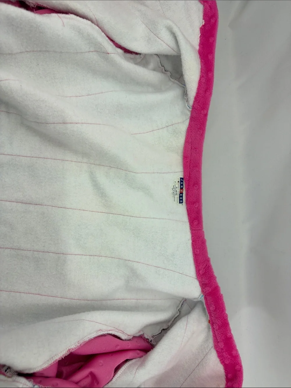 One-of-a-Kind Womens Vibrant Pink Patchwork Quilted Open Front Jacket, est sz XL